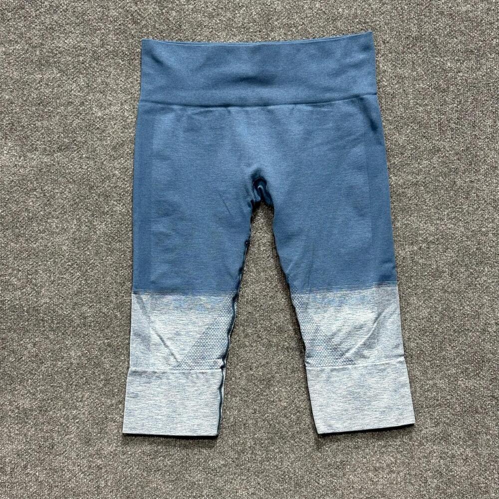 Lululemon Leggings Womens 8 Blue Colorblock Seamlessly Street Crop Pants Yoga
